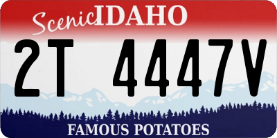 ID license plate 2T4447V