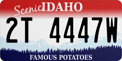 ID license plate 2T4447W