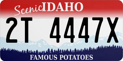 ID license plate 2T4447X