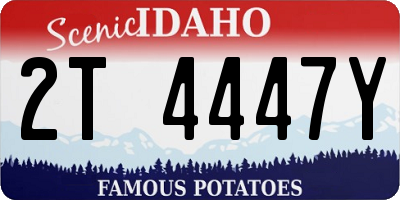 ID license plate 2T4447Y