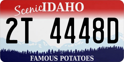 ID license plate 2T4448D