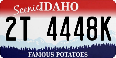 ID license plate 2T4448K