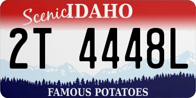 ID license plate 2T4448L