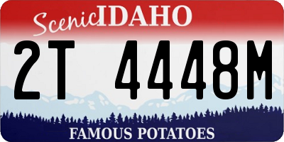 ID license plate 2T4448M