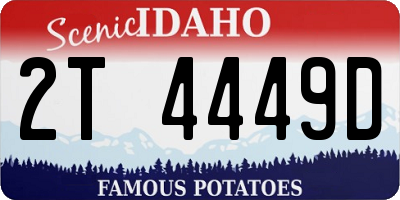 ID license plate 2T4449D
