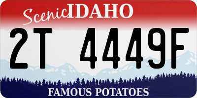 ID license plate 2T4449F