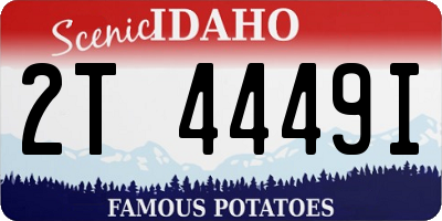 ID license plate 2T4449I