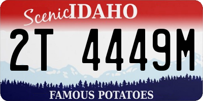 ID license plate 2T4449M