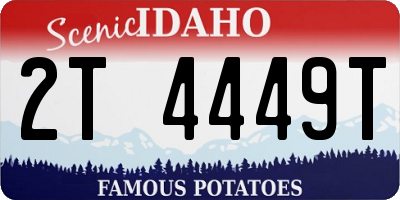ID license plate 2T4449T