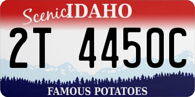 ID license plate 2T4450C