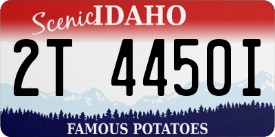 ID license plate 2T4450I