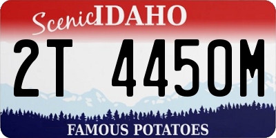ID license plate 2T4450M