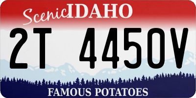 ID license plate 2T4450V