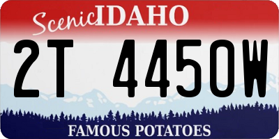 ID license plate 2T4450W