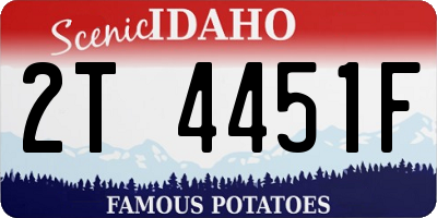 ID license plate 2T4451F