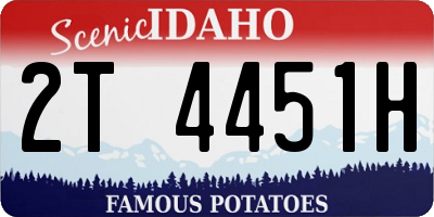 ID license plate 2T4451H