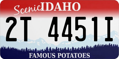 ID license plate 2T4451I