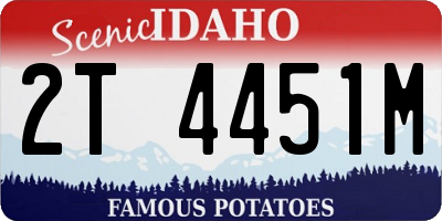 ID license plate 2T4451M
