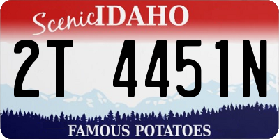 ID license plate 2T4451N
