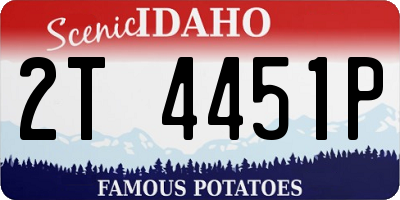 ID license plate 2T4451P