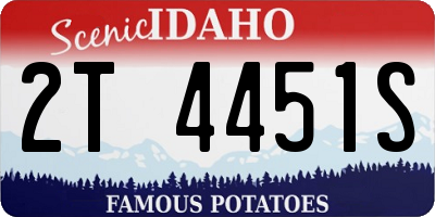 ID license plate 2T4451S