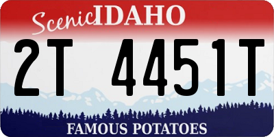 ID license plate 2T4451T