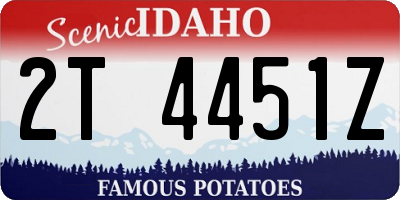 ID license plate 2T4451Z