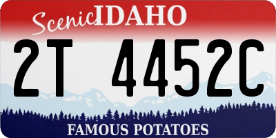ID license plate 2T4452C