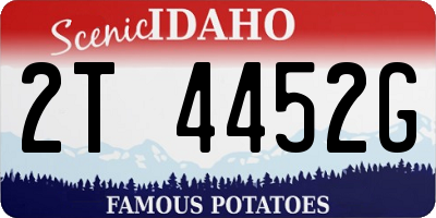 ID license plate 2T4452G