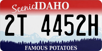 ID license plate 2T4452H
