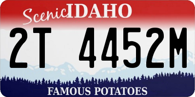 ID license plate 2T4452M