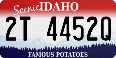 ID license plate 2T4452Q