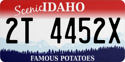 ID license plate 2T4452X