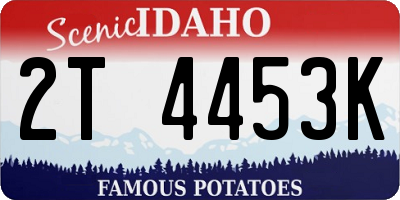 ID license plate 2T4453K