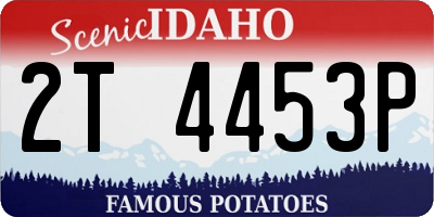 ID license plate 2T4453P