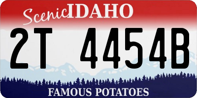 ID license plate 2T4454B
