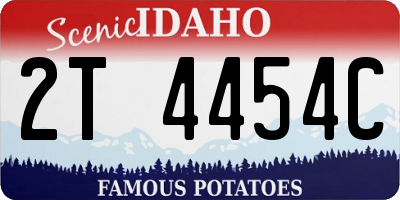 ID license plate 2T4454C