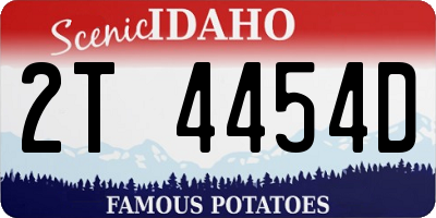 ID license plate 2T4454D