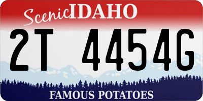 ID license plate 2T4454G