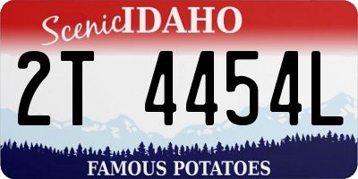 ID license plate 2T4454L