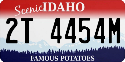 ID license plate 2T4454M