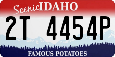 ID license plate 2T4454P