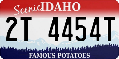 ID license plate 2T4454T