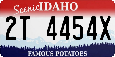 ID license plate 2T4454X