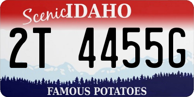 ID license plate 2T4455G
