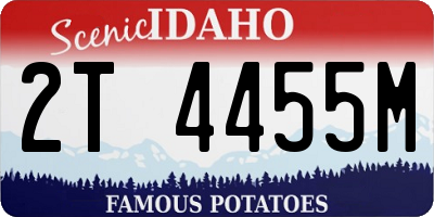 ID license plate 2T4455M