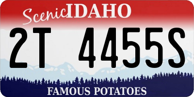 ID license plate 2T4455S