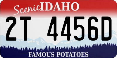 ID license plate 2T4456D