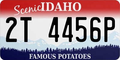 ID license plate 2T4456P