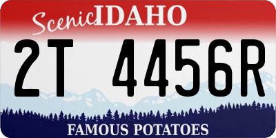 ID license plate 2T4456R